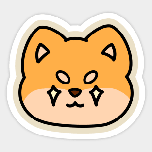 Aha! Shiba Face Sticker